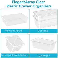 ElegantArray trays beside a ruler showing exact sizes for planning layouts