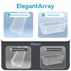ElegantArray trays installed in a vanity drawer for fast makeup access