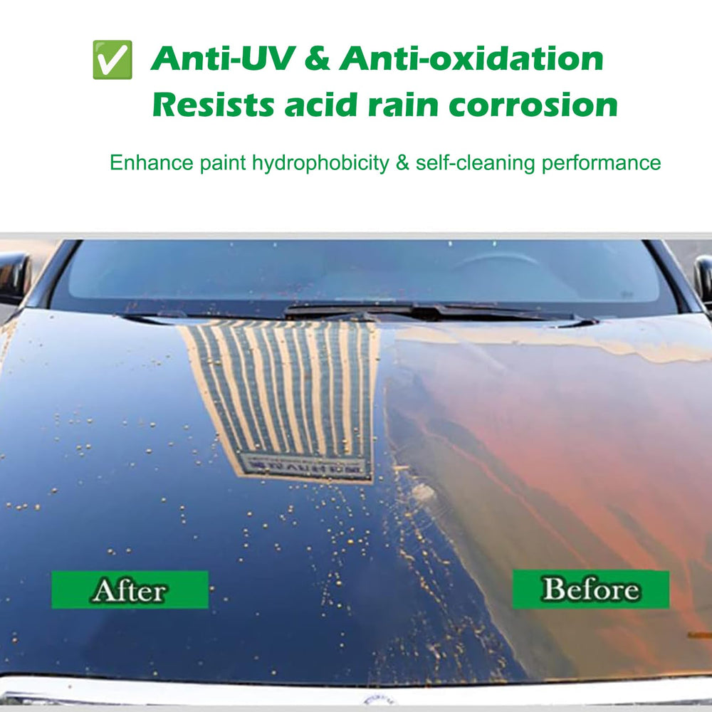 ELEpure water beading on painted surface demonstrating protection
