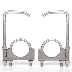 eLifecenter clamp and hanger front view showing complete two-piece set and durability