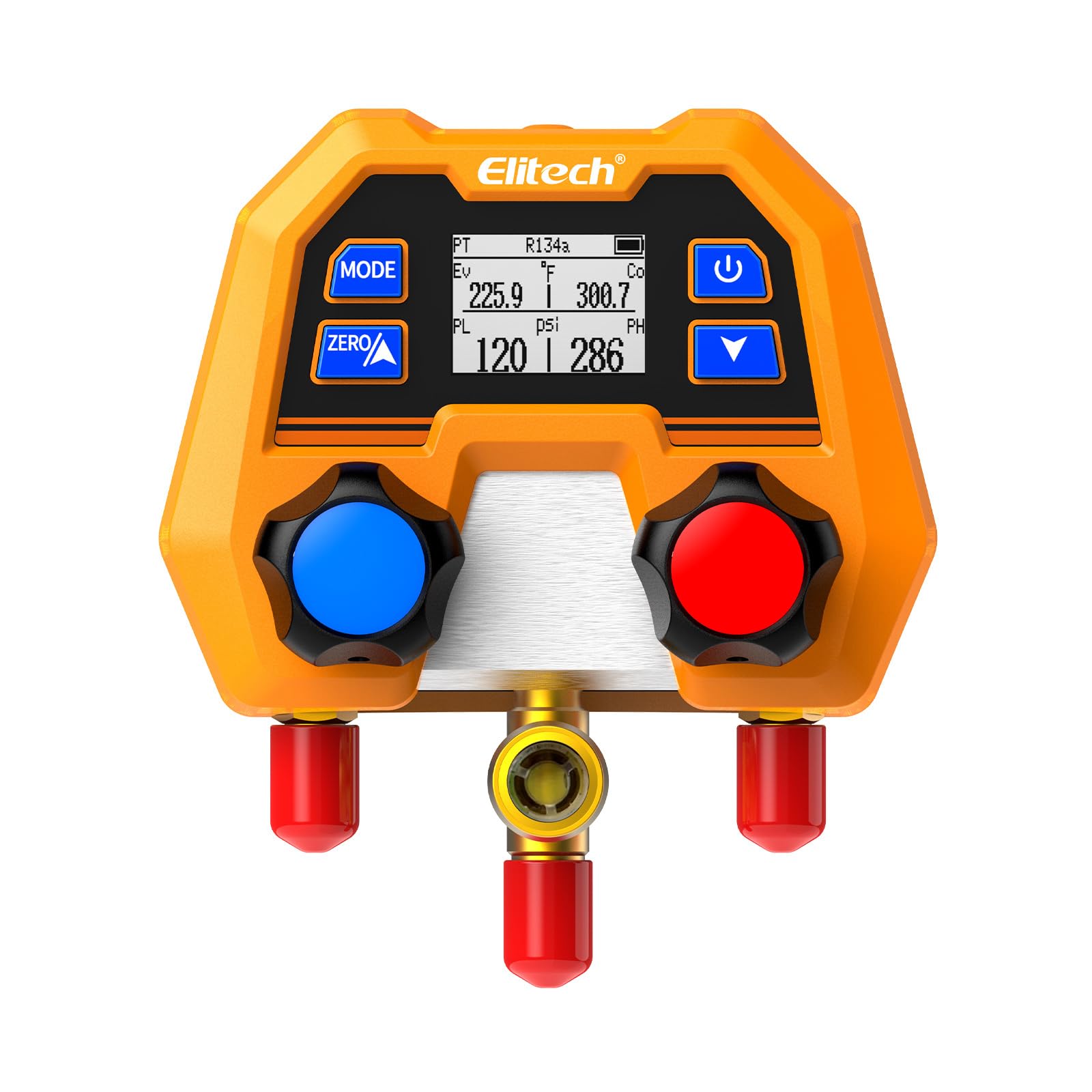 Elitech DMG-2SE front display showing clear pressure readings and fast diagnostics
