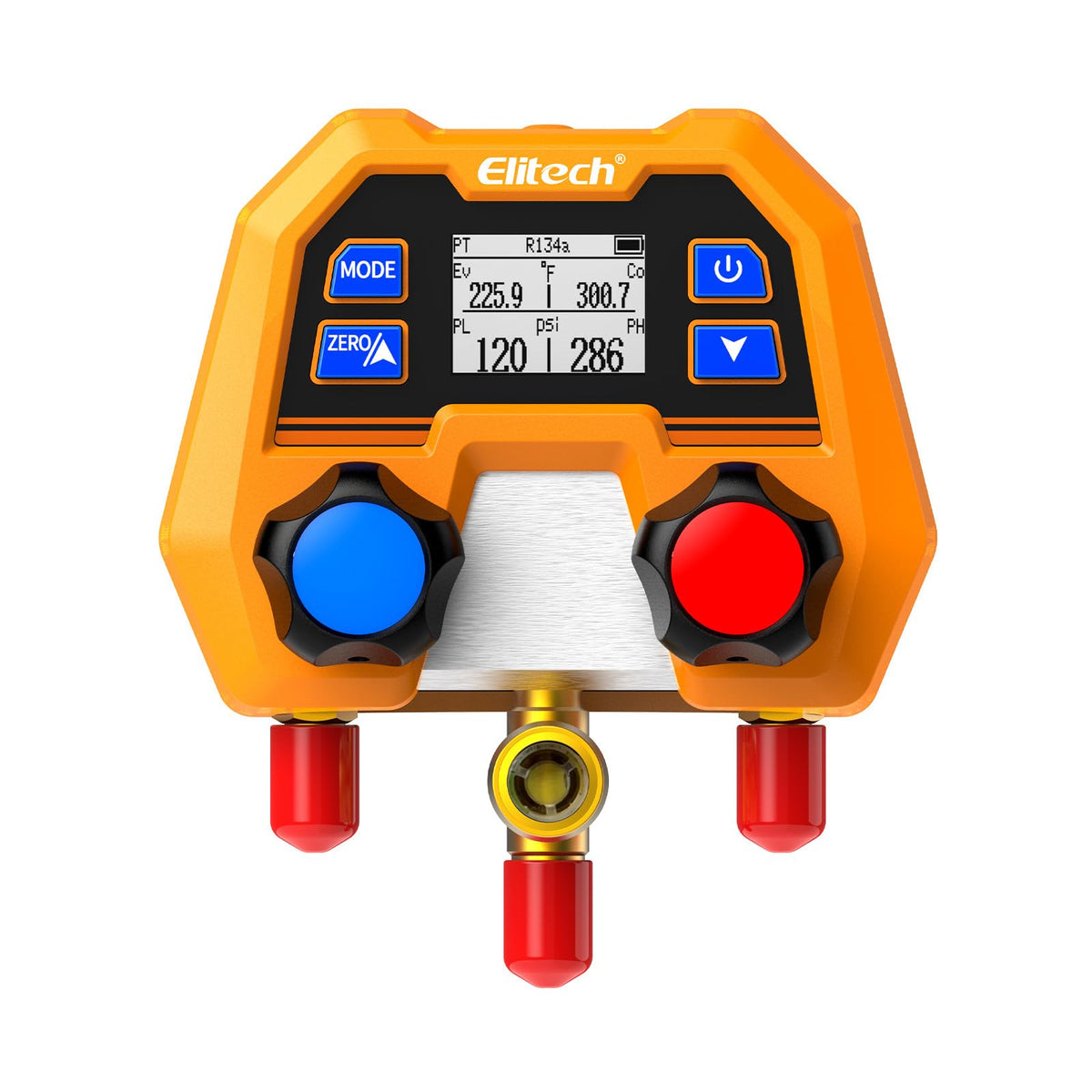 Elitech DMG-2SE front display showing clear pressure readings and fast diagnostics