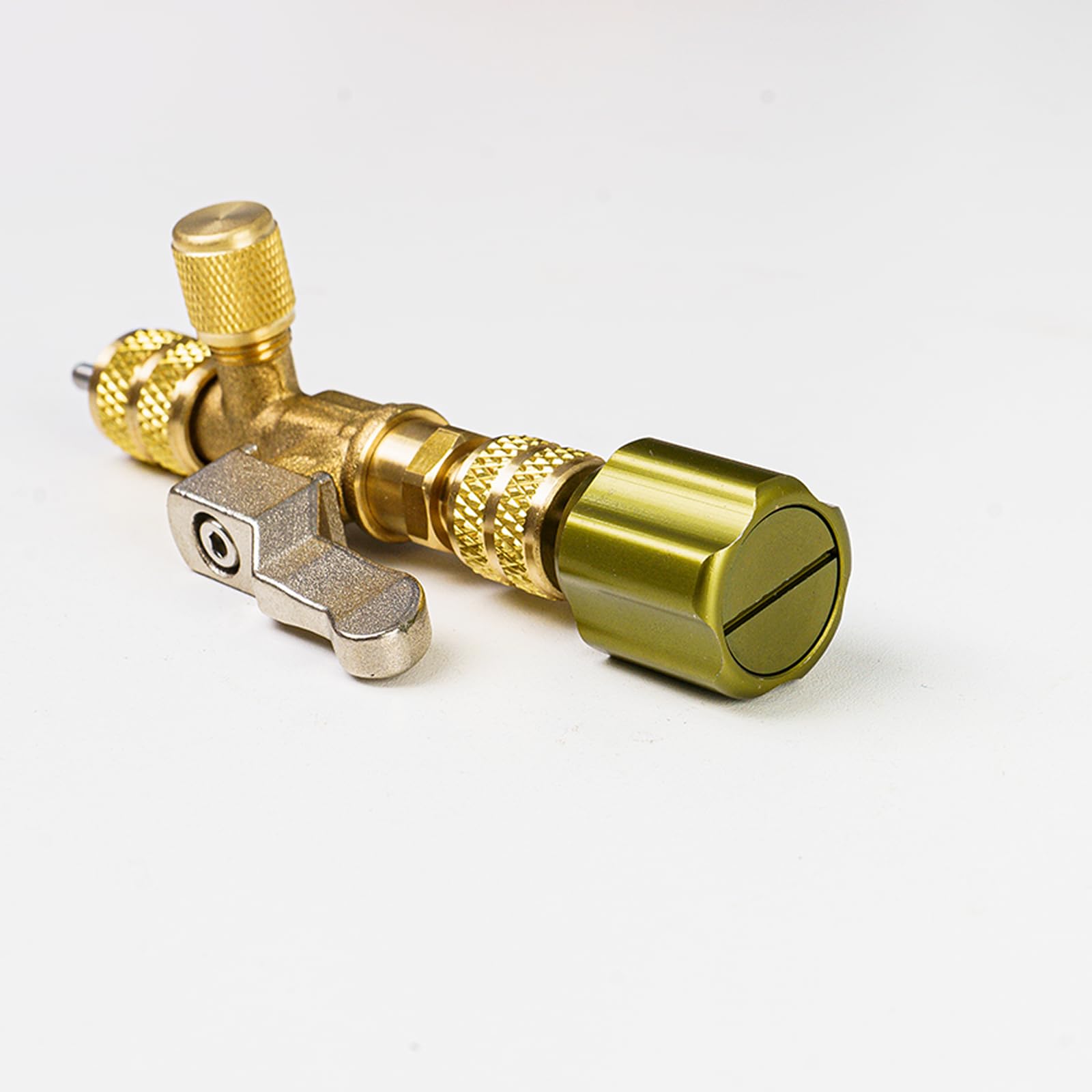 Elitech reinforced metal knob detail, ergonomic grip for repeated use