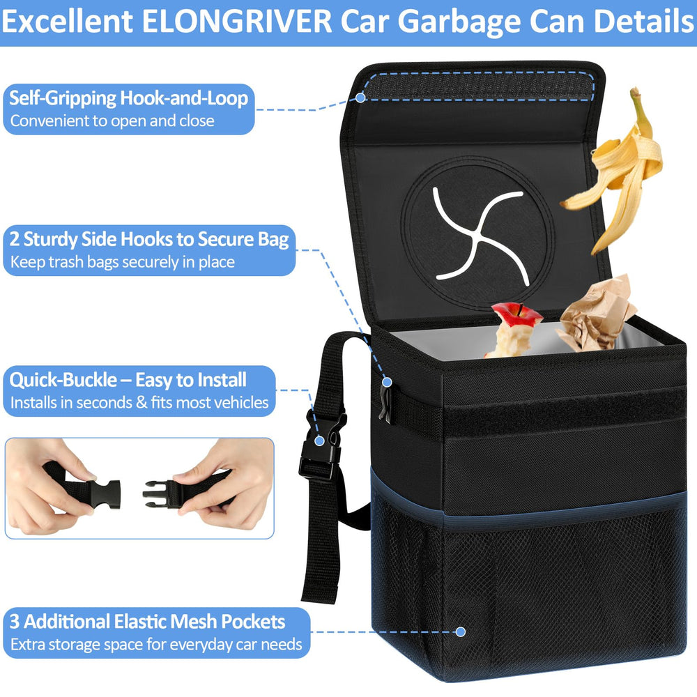 ELONGRIVER placed on car floor behind seat demonstrating containment benefit