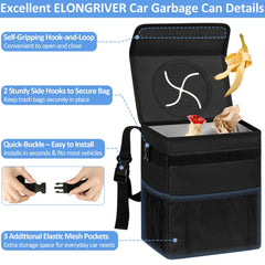 ELONGRIVER placed on car floor behind seat demonstrating containment benefit