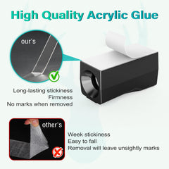 Elook acrylic adhesive tape close view showing secure mounting