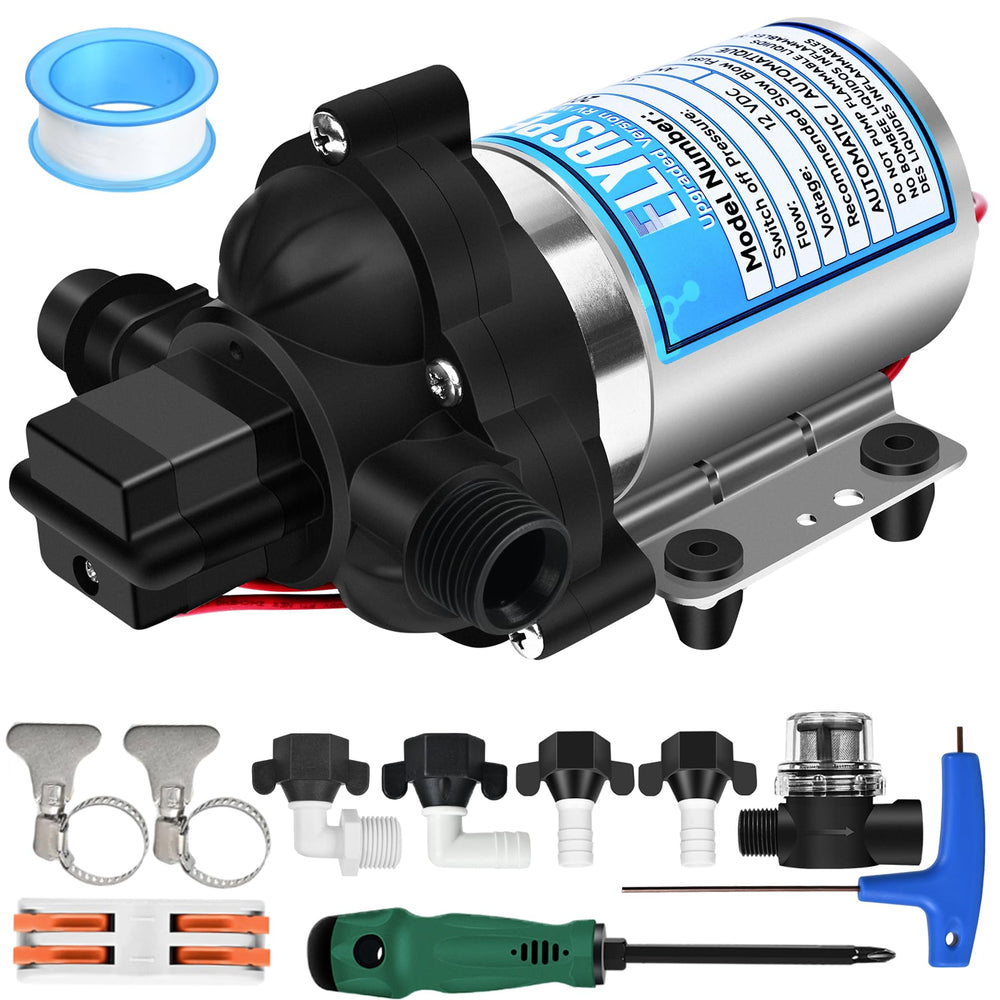Elyaspedy front view pump showing compact design and easy mounting benefit