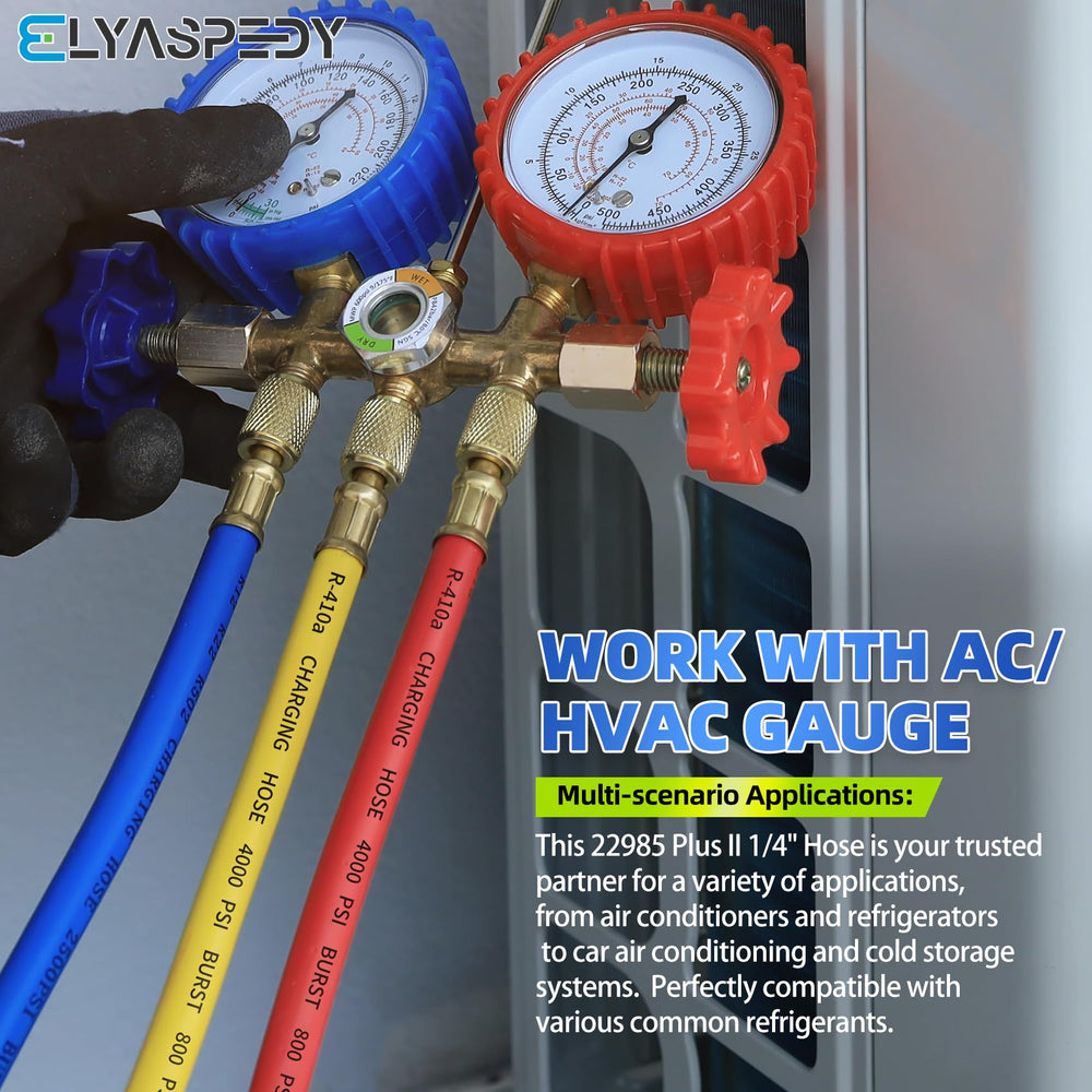 Elyaspedy technician using hose set in a service van for faster, professional repairs