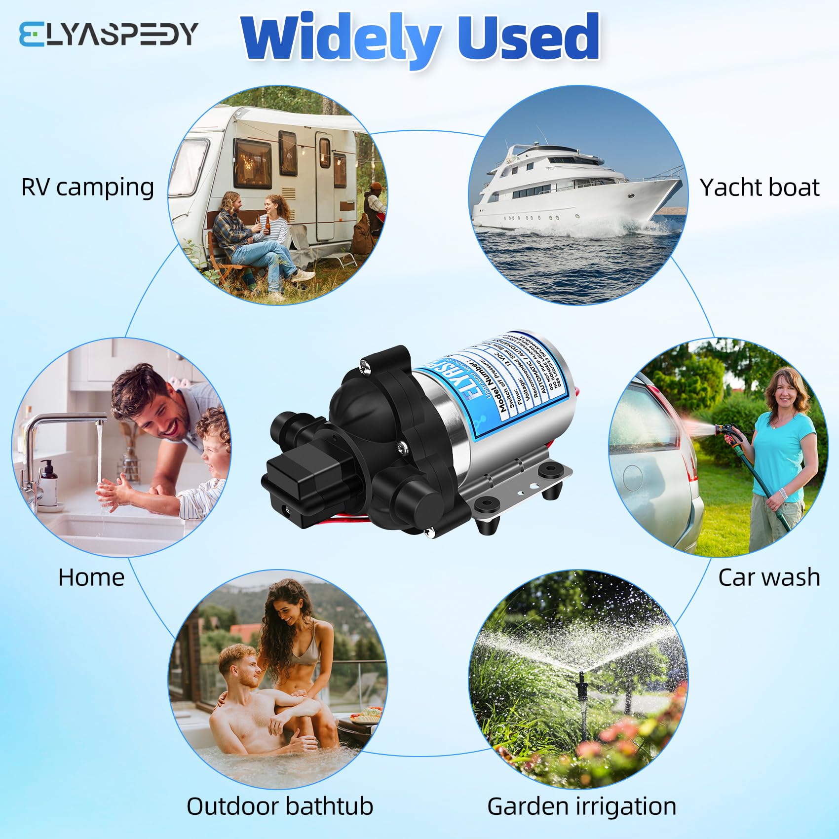 Elyaspedy packaging and accessories showing included parts and warranty benefit
