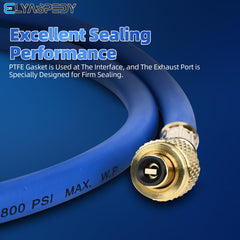 Elyaspedy PTFE gasket detail highlighting reliable seals and reduced refrigerant loss