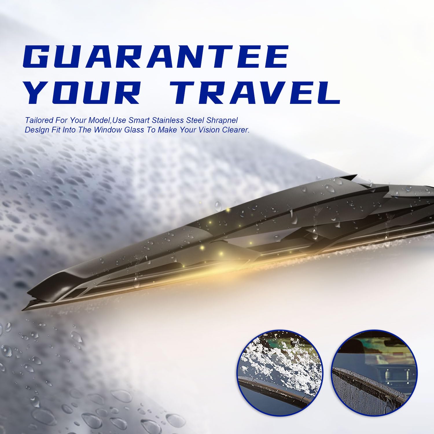 EMITHSUN wipers in use during rain improving road visibility