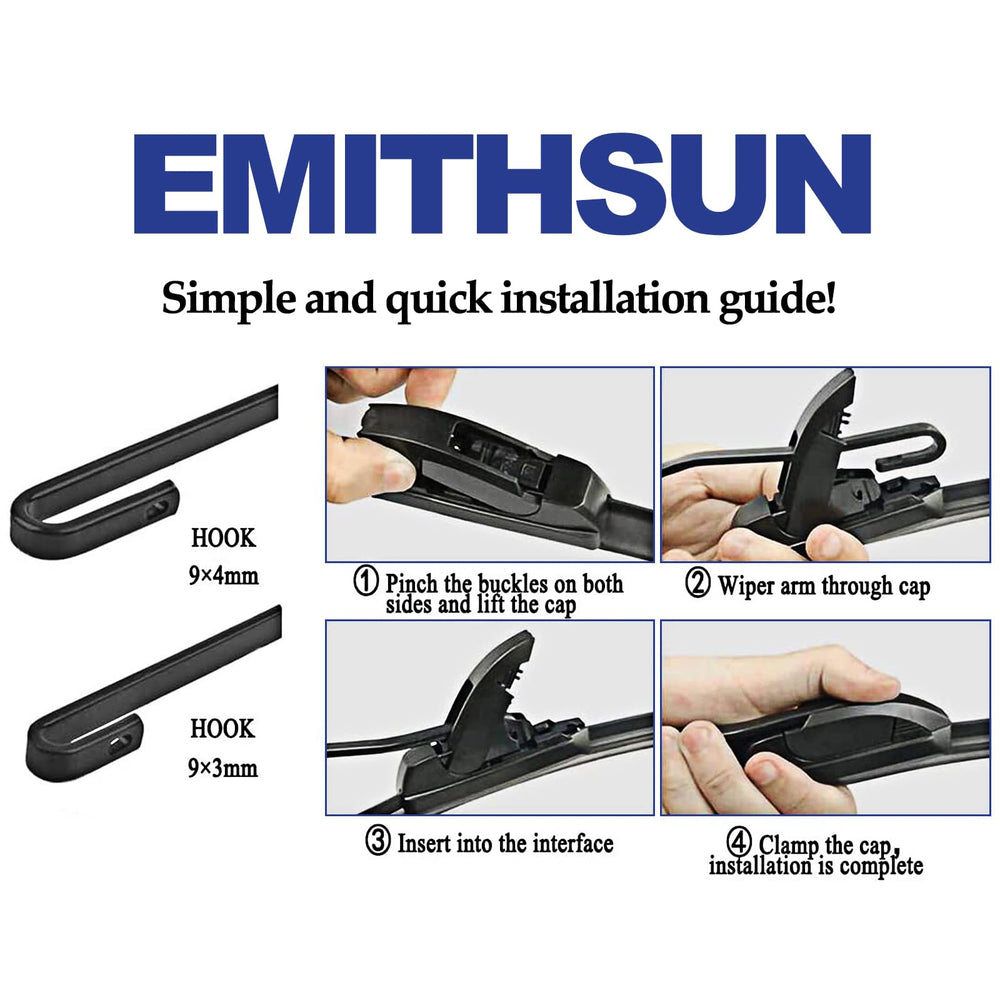 EMITHSUN set laid out with instructions and warranty for easy setup