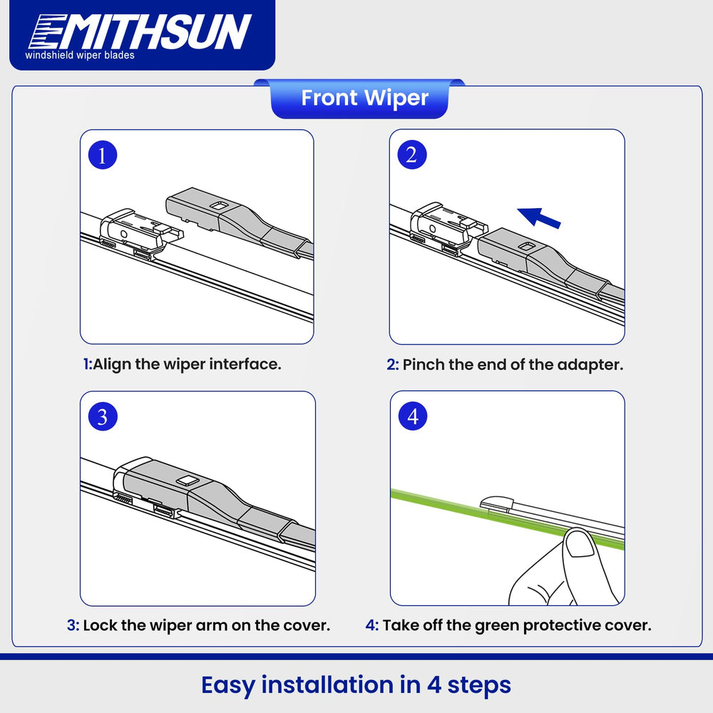 EMITHSUN blades beside ruler showing correct length fitment