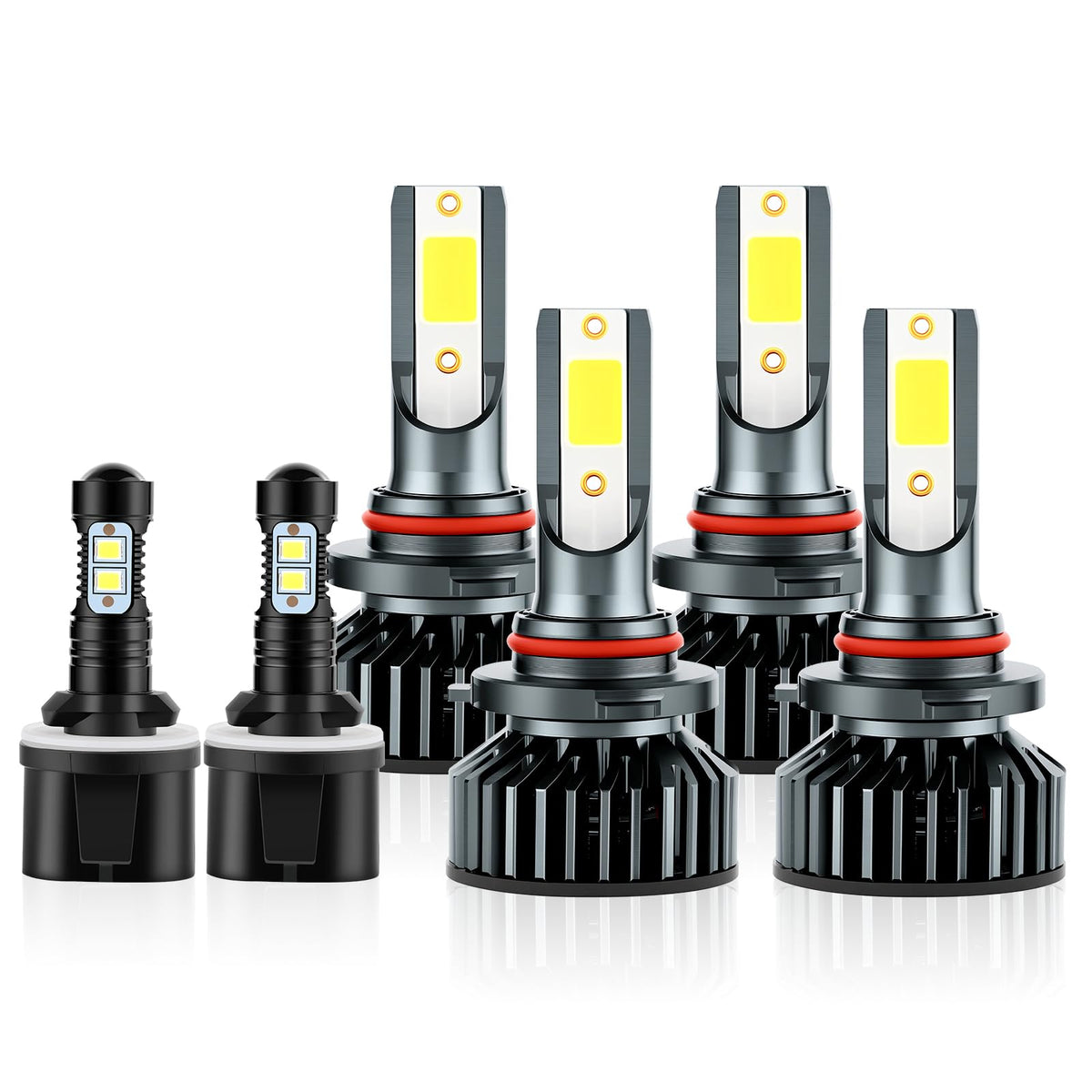 EMuna front packaging showing full 6-piece Chevy Tahoe LED kit and benefits
