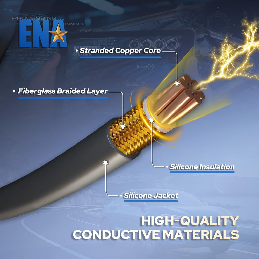 ENA spark plug wire boot insulation detail demonstrating heat and oil resistance