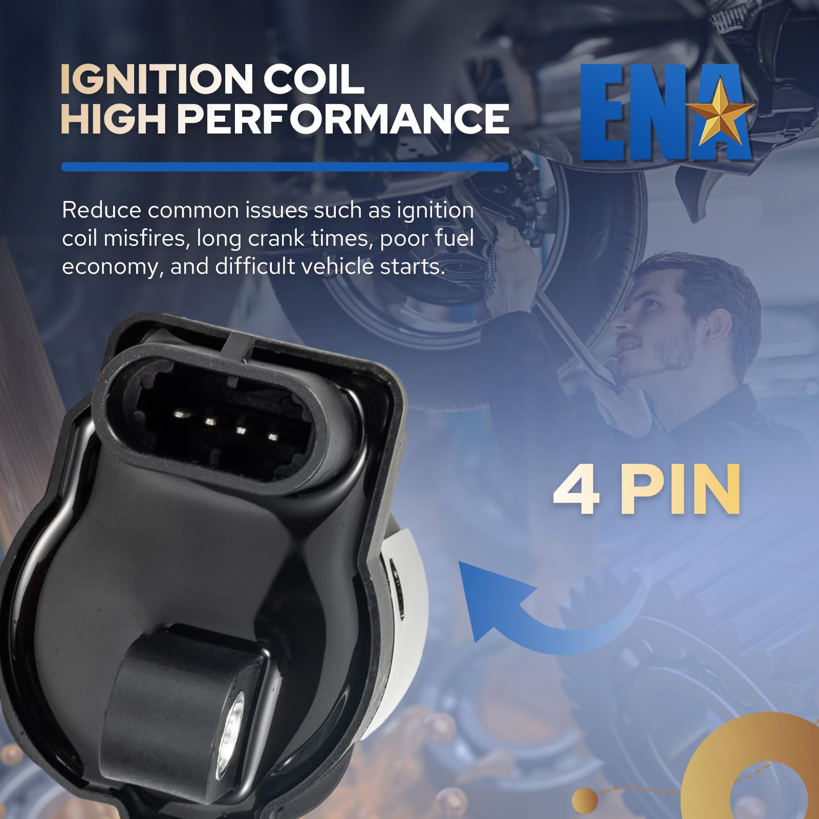 ENA connector side angle showing plug alignment for quick installation benefit