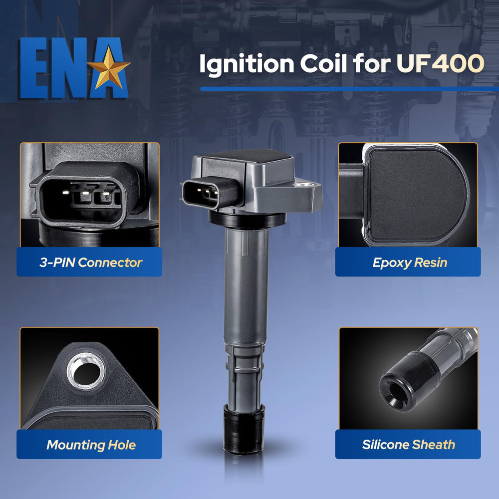 ENA coil pack installed in engine bay demonstrating direct-fit convenience and restored performance