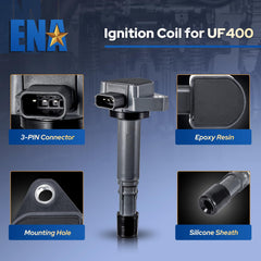 ENA coil pack installed in engine bay demonstrating direct-fit convenience and restored performance