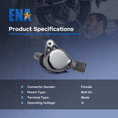 ENA coil installed in engine bay demonstrating direct-fit replacement benefit