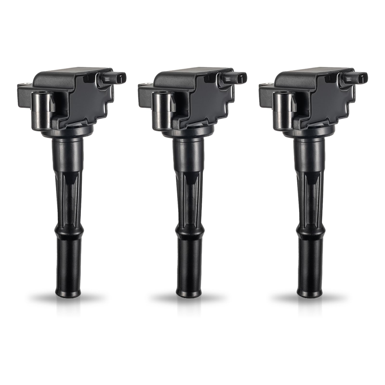 ENA coil pack front view showing plug-and-play fit for Toyota 3.4L, reliable replacement