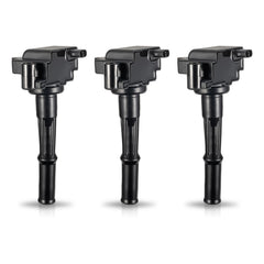 ENA coil pack front view showing plug-and-play fit for Toyota 3.4L, reliable replacement