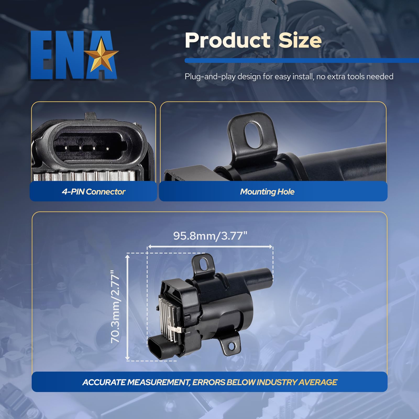 ENA coil pack being installed in garage showcasing DIY friendly design