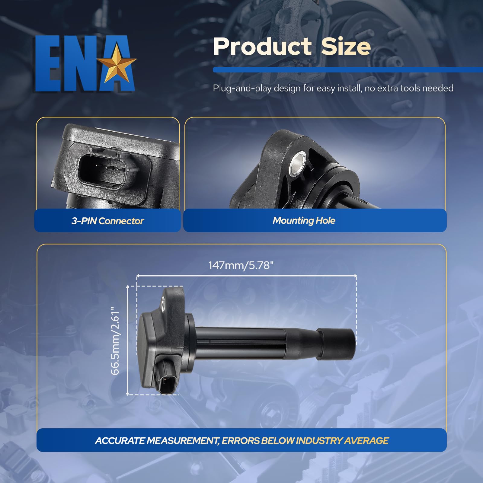 ENA coil pack in garage setting illustrating professional-grade DIY installation