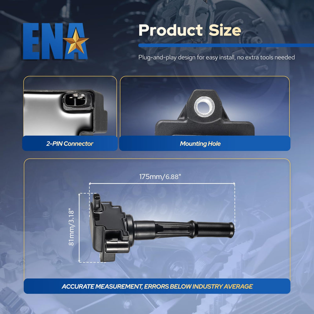 ENA coil pack packaging and contents with three coils and warranty card for assurance