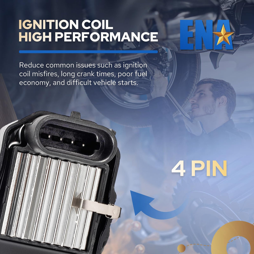 ENA product packaging with warranty card showing included 12-month coverage