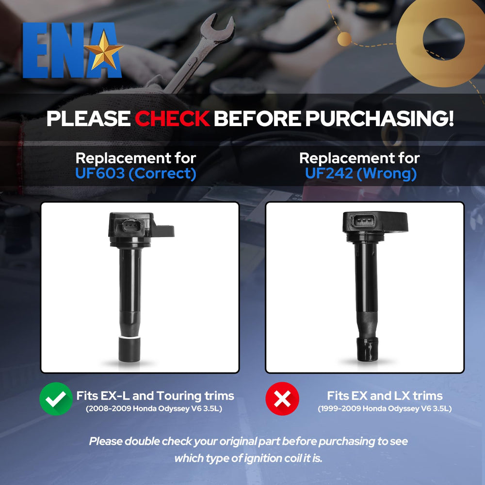 ENA coil pack side profile highlighting compact shape and bolt-on convenience