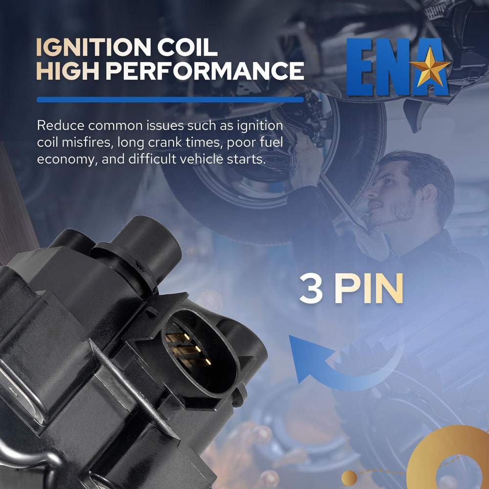 ENA coil pack beside ruler to show correct size and fitment