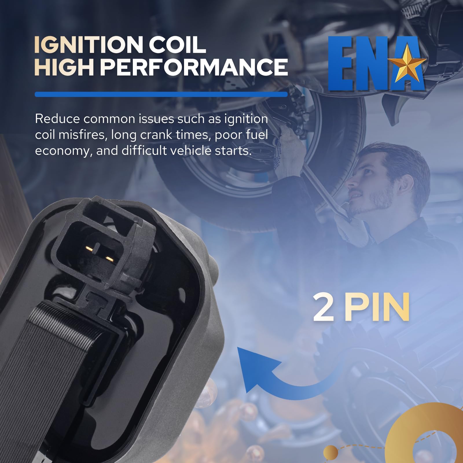 ENA coil pack next to ruler for scale confirming correct dimensions and fit