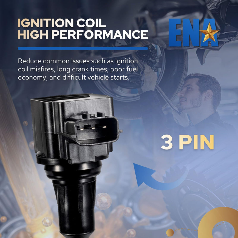ENA coils installed in engine bay demonstrating direct-fit convenience