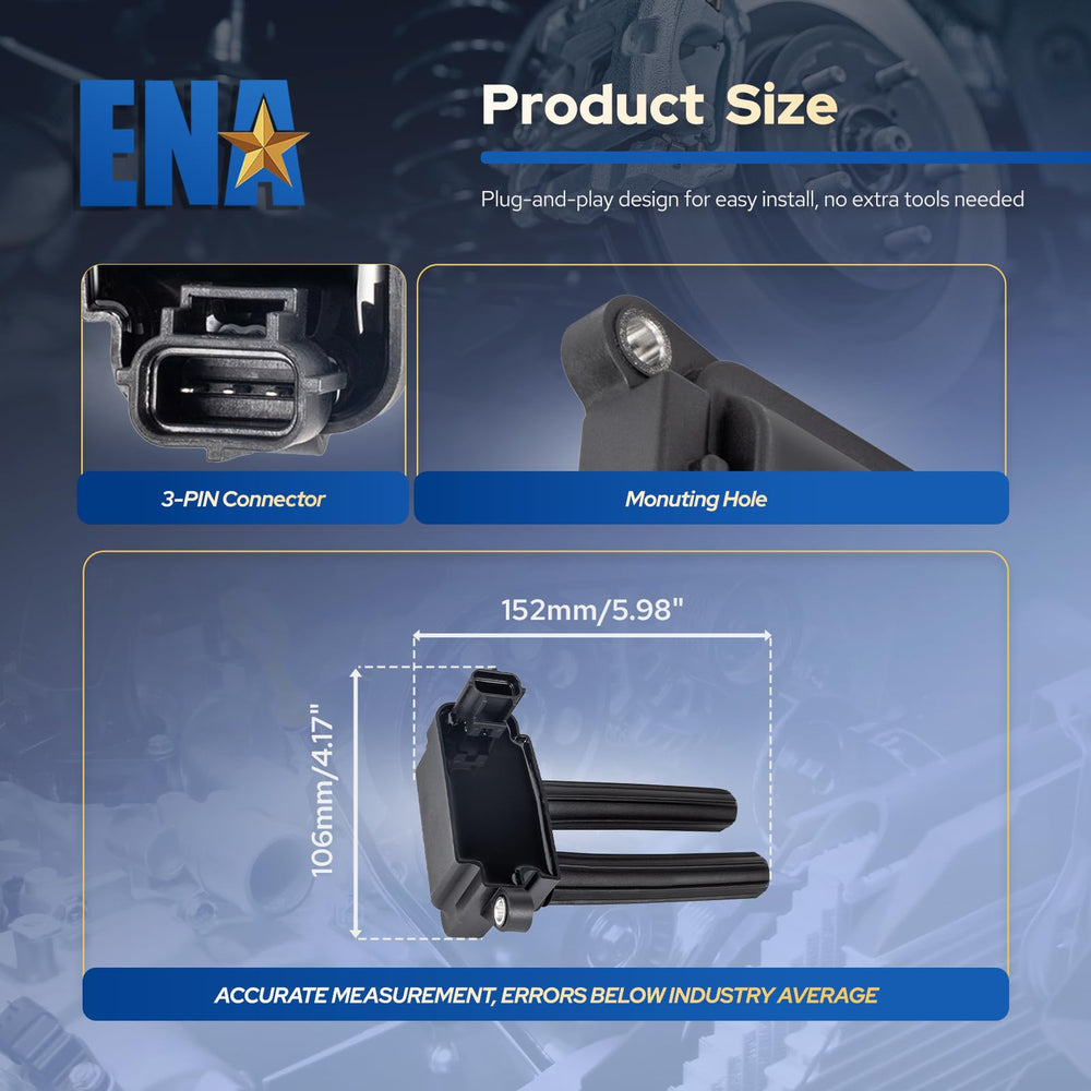 ENA packaged set of eight coil packs with contents and protective box for safe shipping