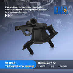 ENA front transmission mount top view showing alignment features