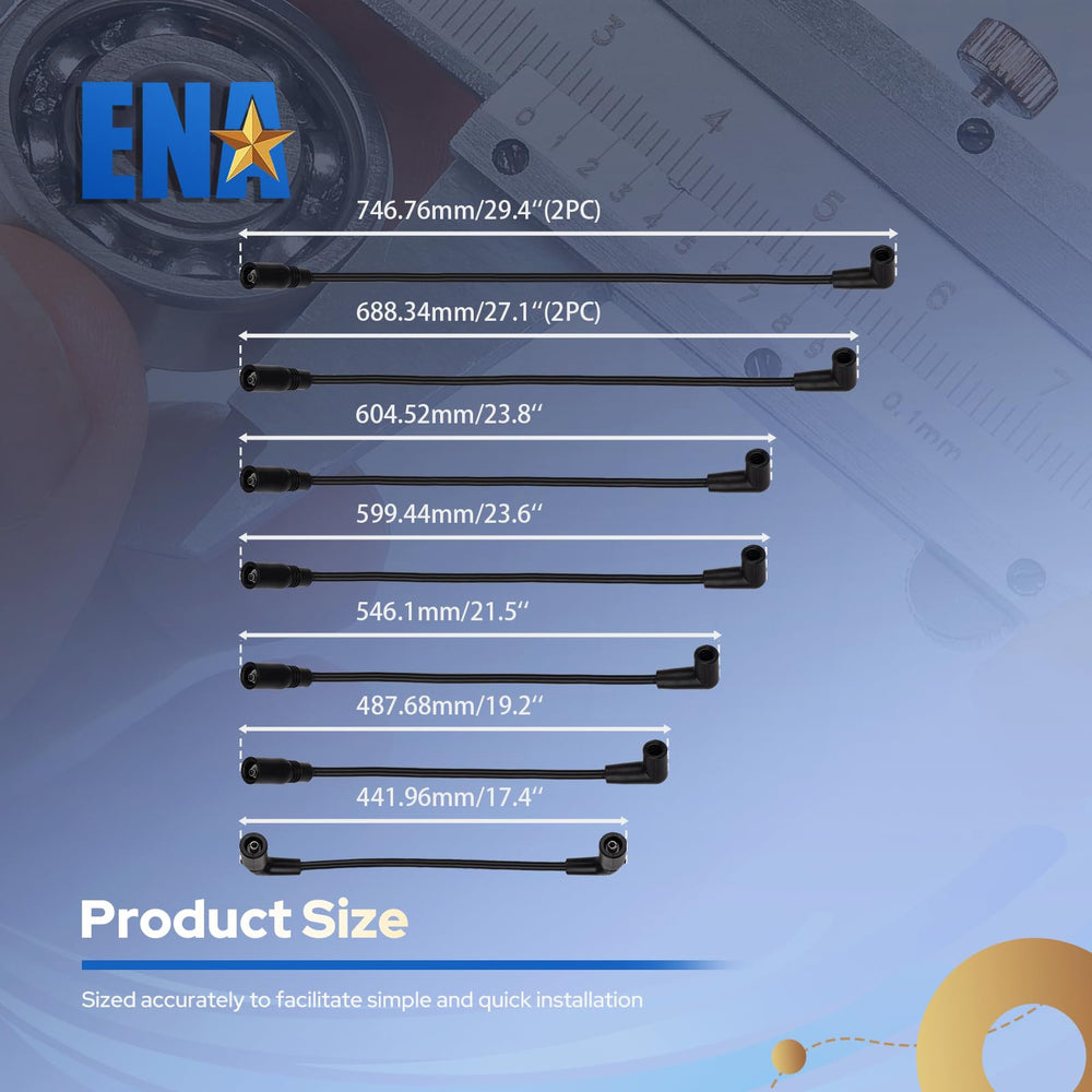 Person holding ENA spark plug wire to show scale and convenient handling