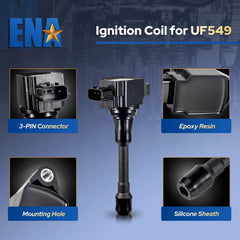 ENA ignition coil close-up of terminal and connector for secure electrical fit