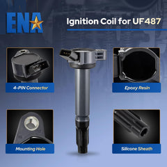 ENA ignition coil pack with plug connector illustrating plug-and-play benefit