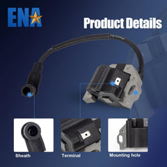 ENA ignition coil side profile highlighting durable housing for longevity