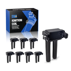 ENA front view of eight coil pack set showing ready-to-install kit and reliability