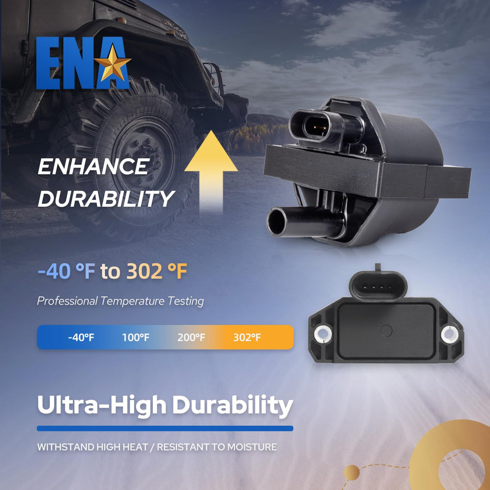 ENA ignition module backside label with part number for accurate matching