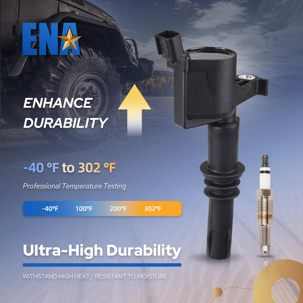 ENA showing coil and plug beside hand tool to indicate easy installation