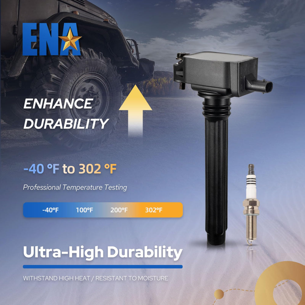 ENA installed coil on engine bay illustrating easy direct-fit replacement