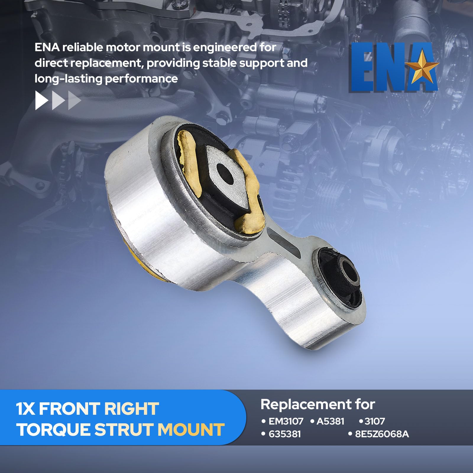 ENA part label and stamped number ensuring correct replacement