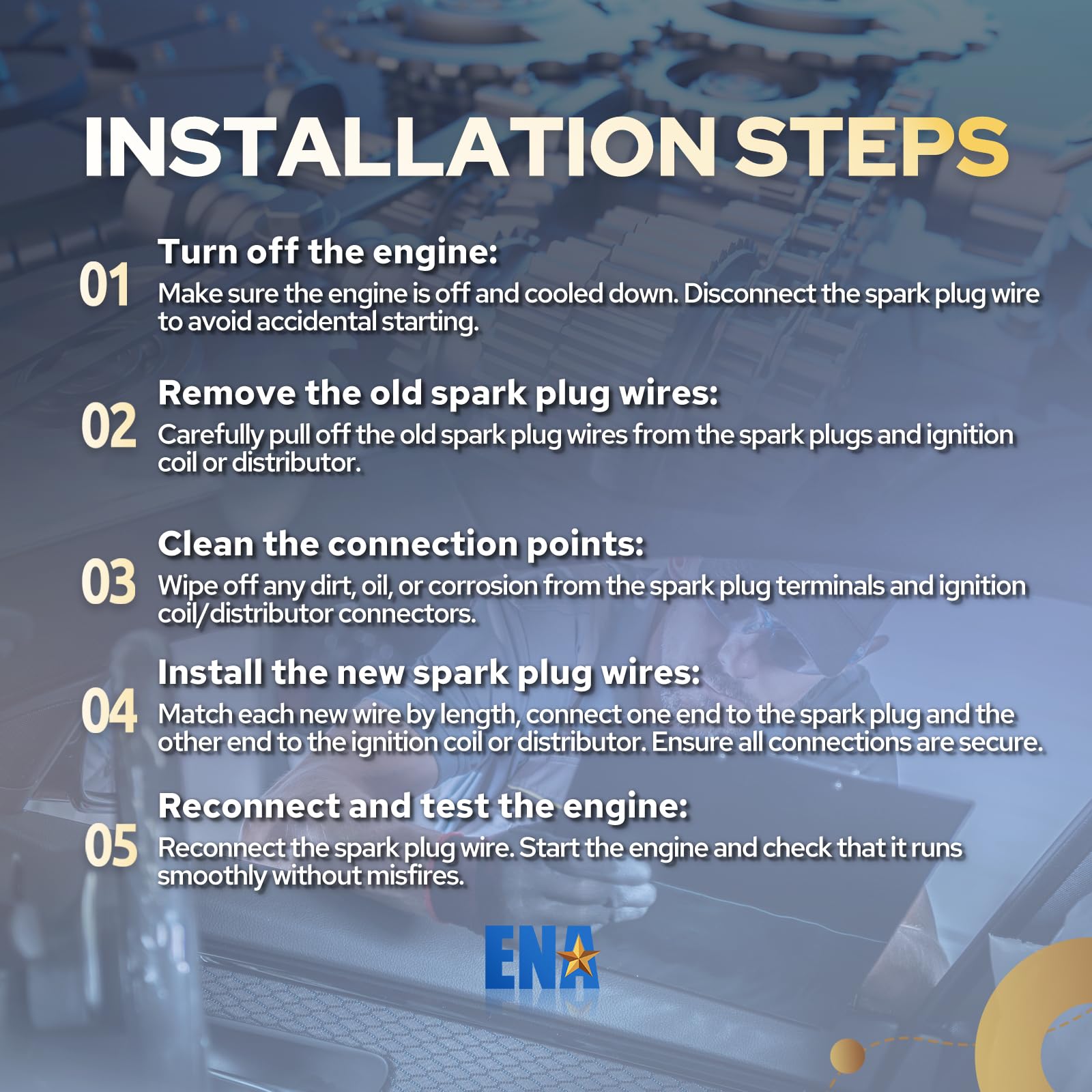 Mechanic installing ENA wires in garage highlighting quick, no-modification fit