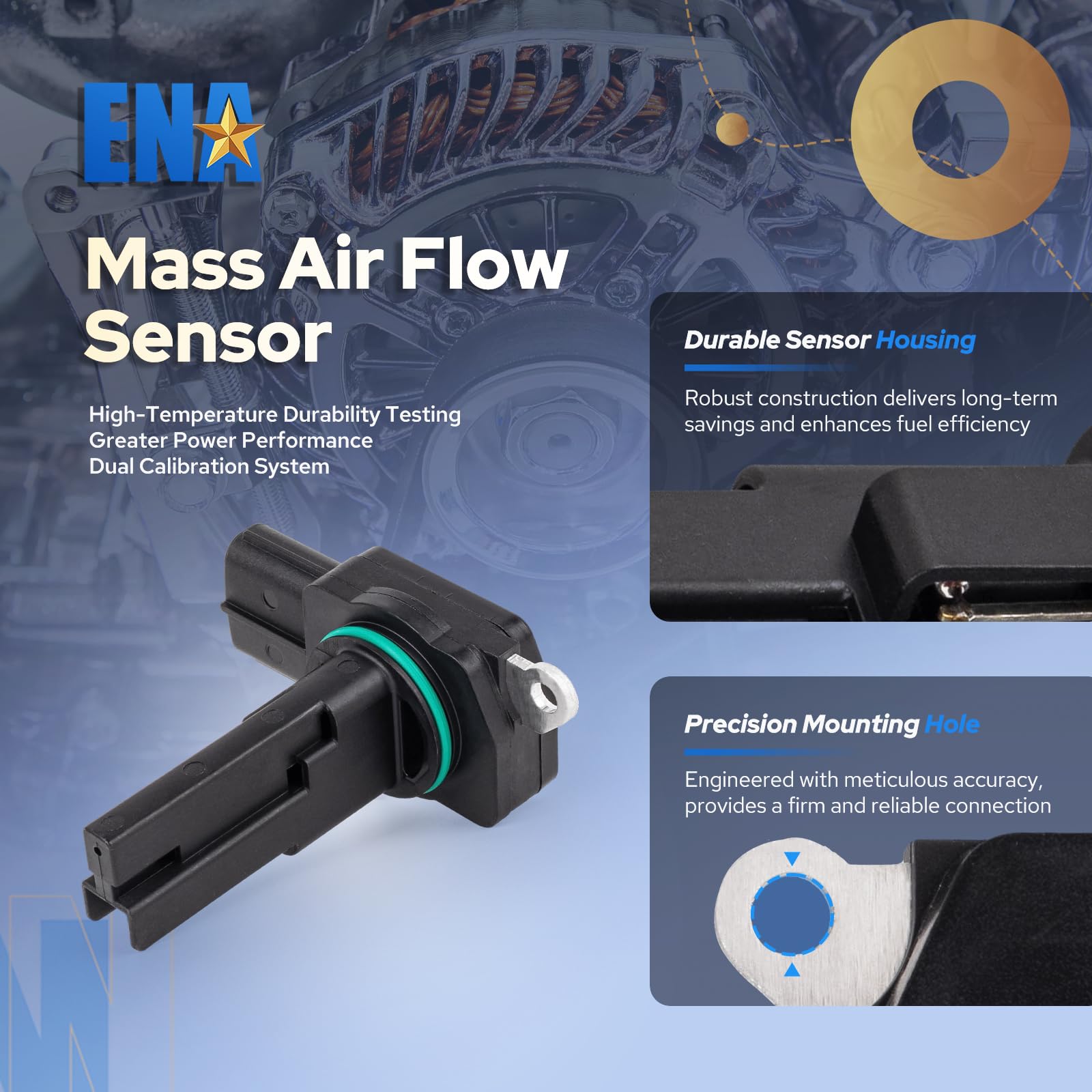 ENA MAF sensor mounting holes detail highlighting bolt alignment for fast installation