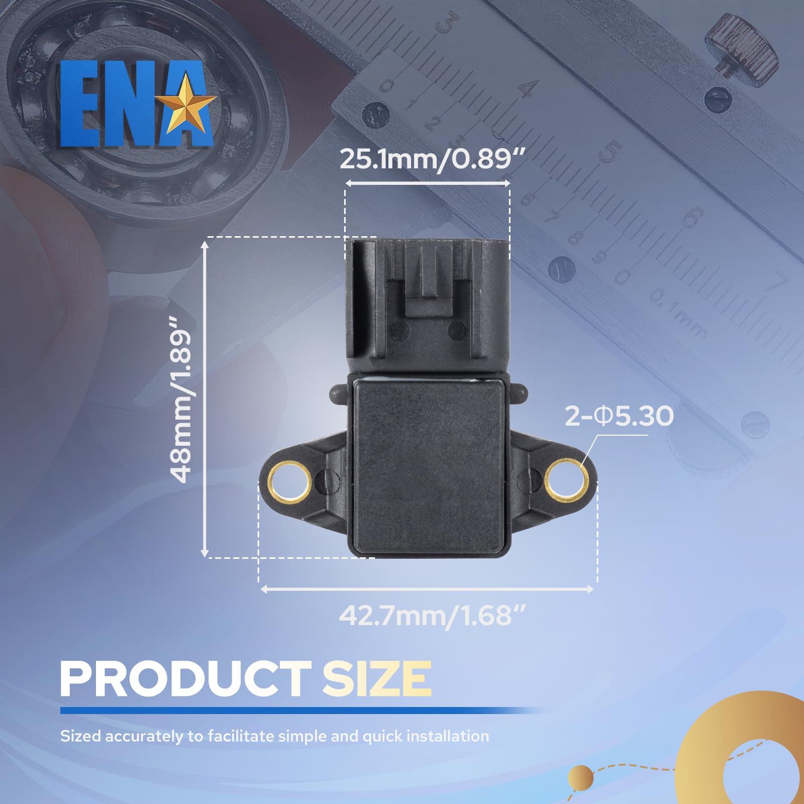 ENA MAP sensor label showing replacement part numbers for easy cross-reference