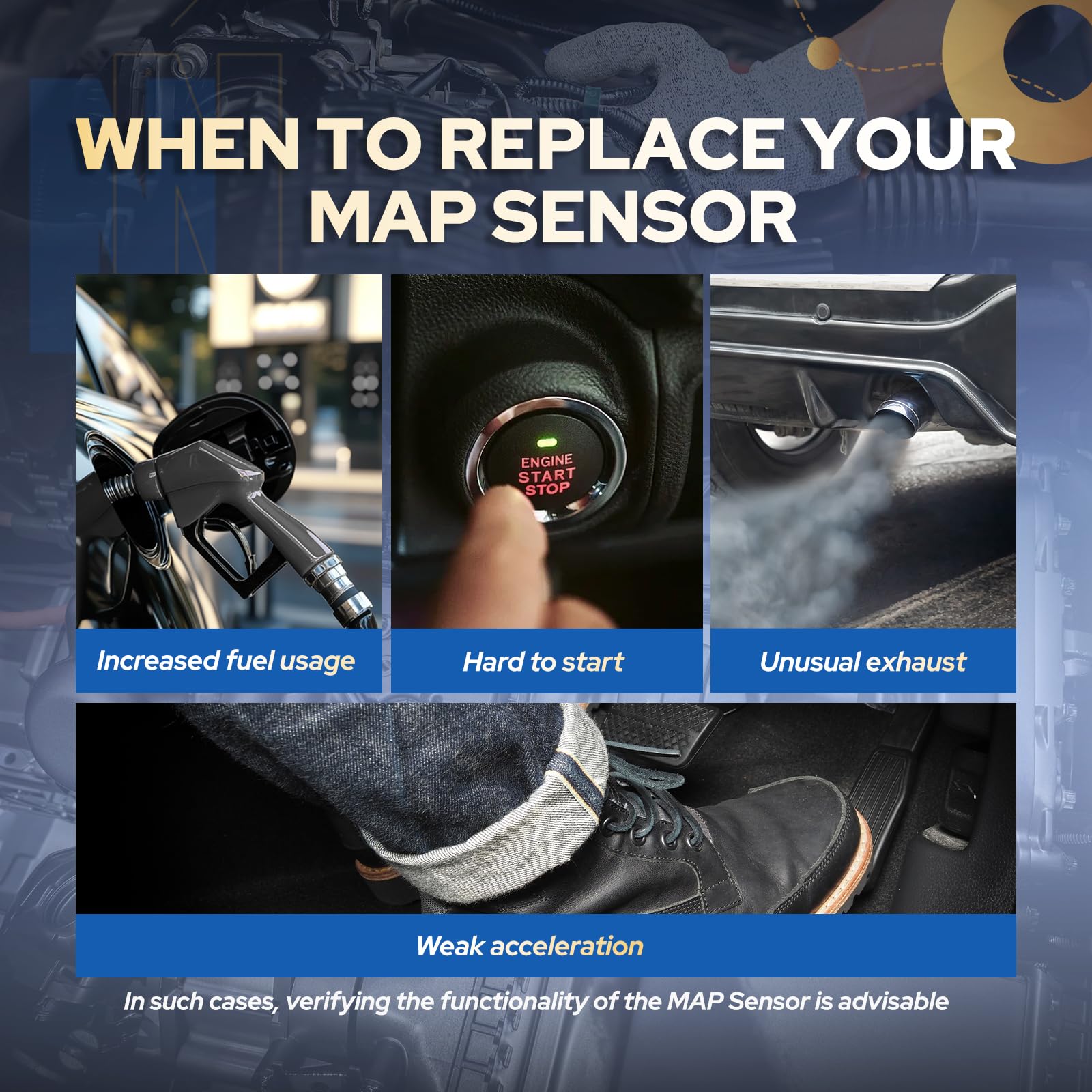 ENA MAP sensor in mechanic hands illustrating professional installation advantage