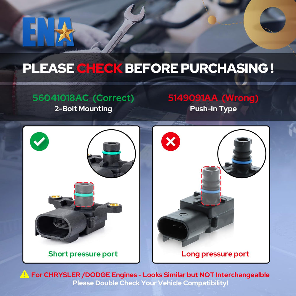 ENA MAP sensor connector detail highlighting plug compatibility benefit