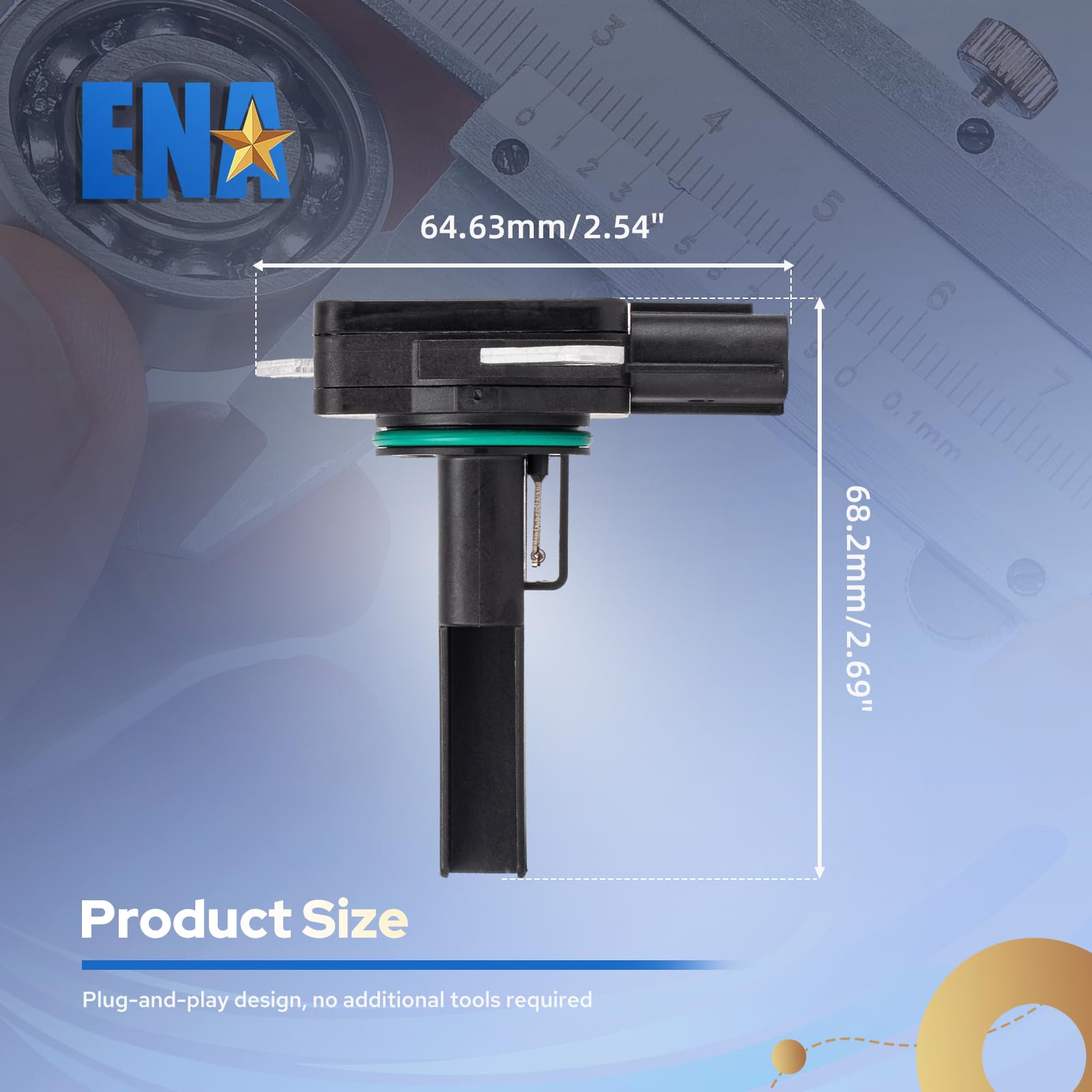 ENA branded packaging and 12-month warranty card showing included items and coverage